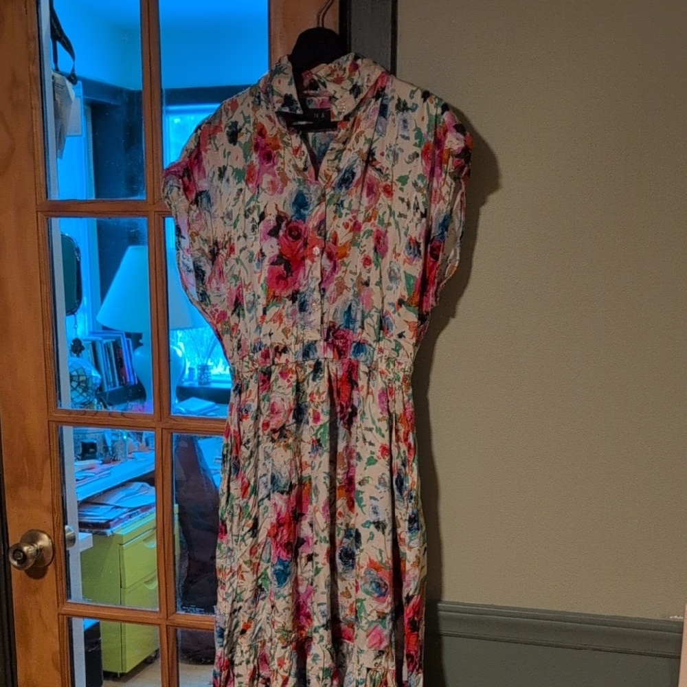 Vibrant Floral Midi Dress